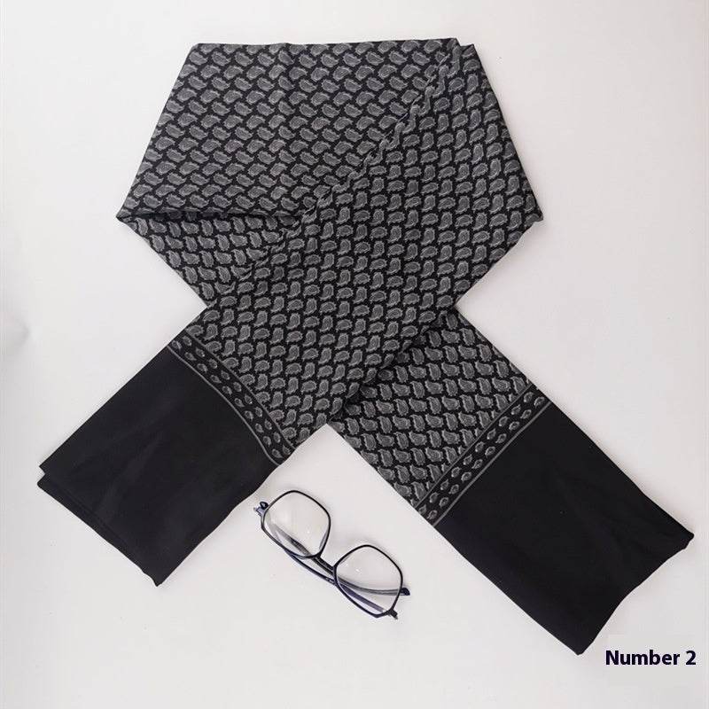 Buycenter Men's Silk Cashmere Scarf - High-End Warmth for All Seasons - Buy Center US