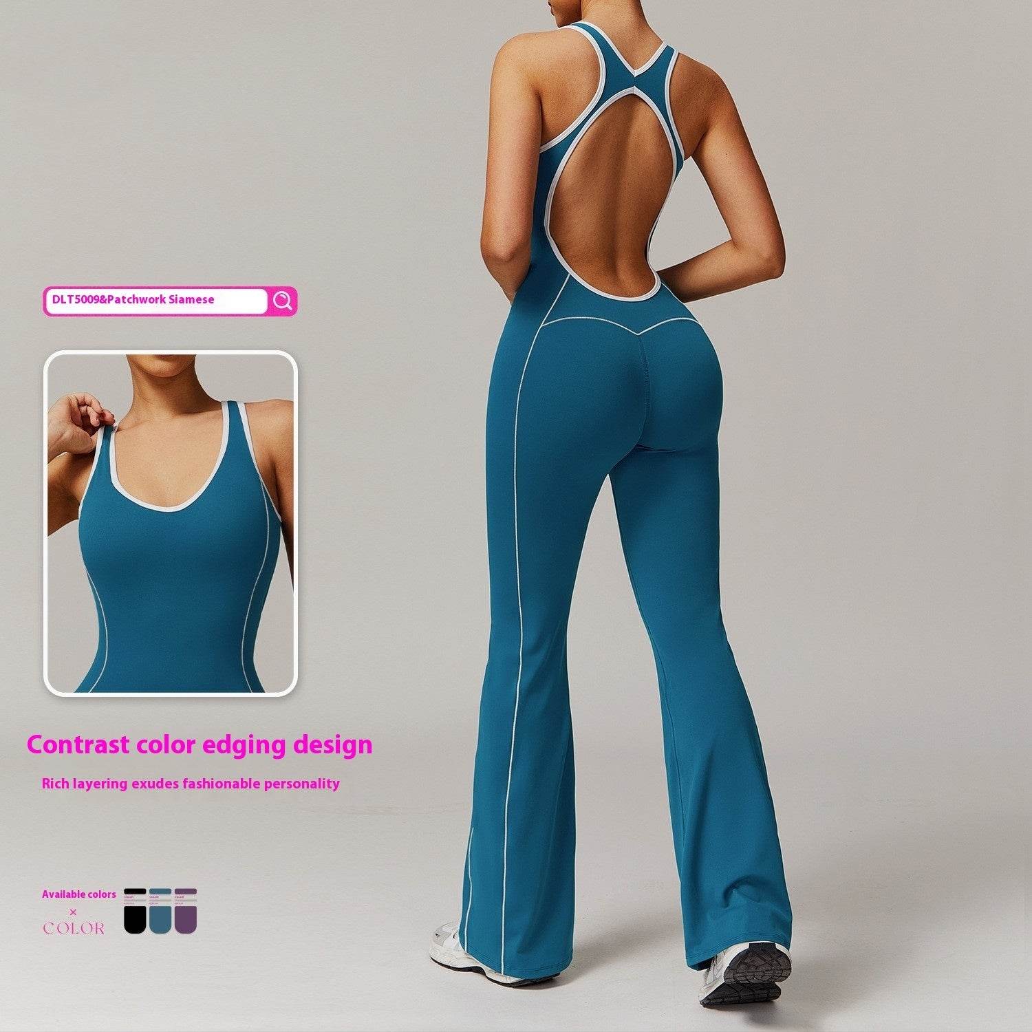 European & American Hollow Beauty Back Jumpsuit - Stylish Yoga Dance Wear - Buy Center US