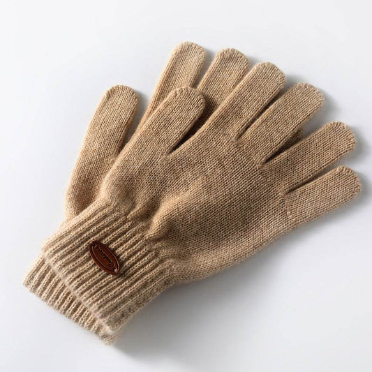 Pure Cashmere Thermal Winter Gloves - Stylish & Warm Finger Design - Buy Center US