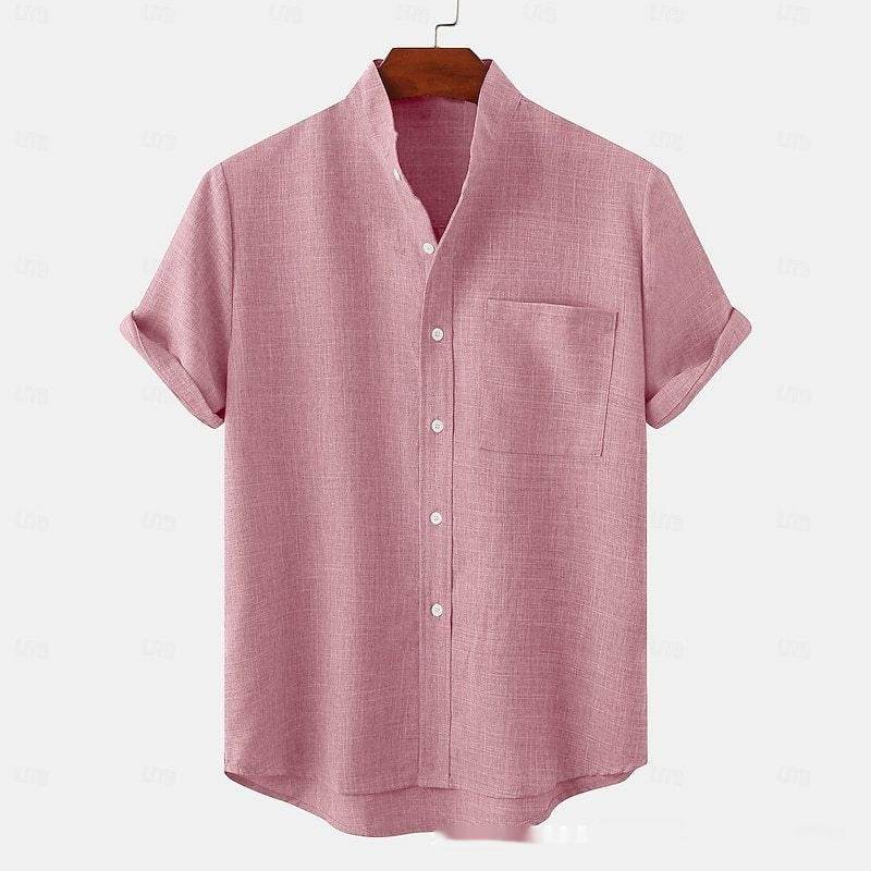 Buycenter Men's Beach Striped Casual Shirt - Loose Fit, Cartoon Design - Buy Center US