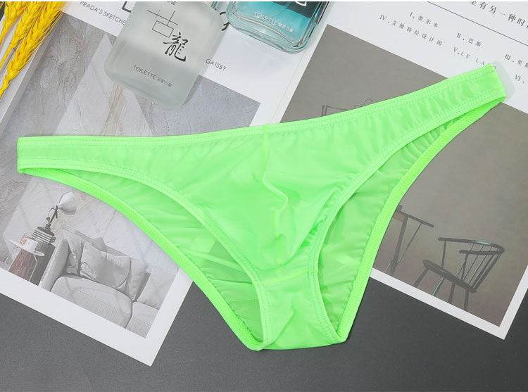 Buycenter Low Waist Men's Briefs - Transparent Ice Silk T-shaped Design - Buy Center US