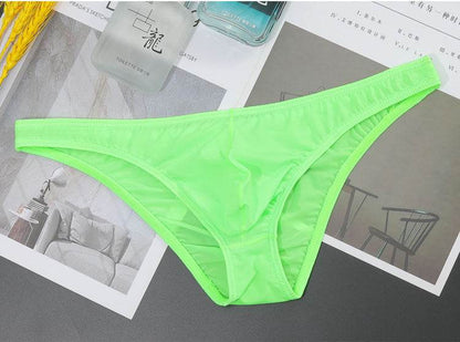 Buycenter Low Waist Men's Briefs - Transparent Ice Silk T-shaped Design - Buy Center US
