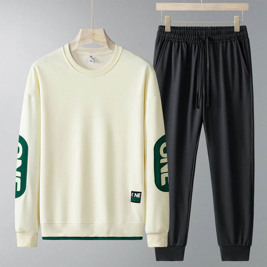 Buycenter Men's Spring Autumn Casual Sweatshirt & Trousers Set - Buy Center US