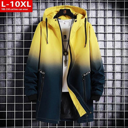 Trendy Men's Hooded Trench Coat - All-Matching Spring & Autumn Style - Buy Center US