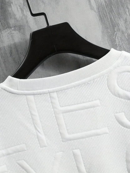 Men's Summer Casual Tee & Shorts Set - High-Weight Texture, Zipper Pocket - Buy Center US