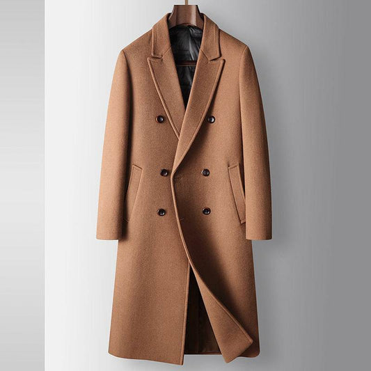 Buycenter Warm Woolen Coat - White Duck Down Liner in Camel, Gray, Black - Buy Center US