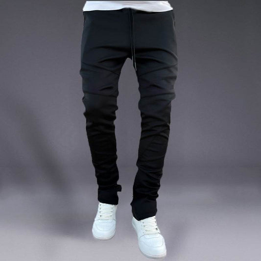 Buycenter Men's Korean Ankle Banded Pants - Super Stretch Slim Fit - Buy Center US