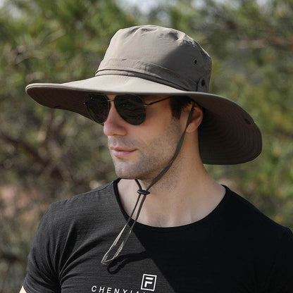 Men's Waterproof Quick-Drying Fisherman Hat - Big Brim for Hiking - Buy Center US