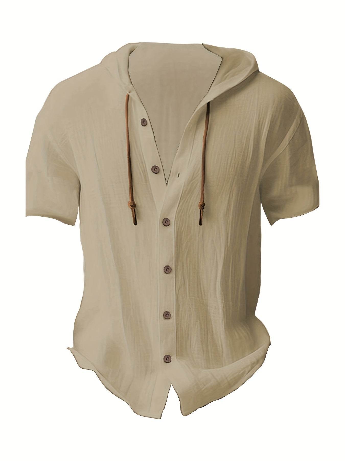 Men's Lightweight Linen Blend Hoodie & Pants Set - Quick-Dry, Regular Fit - Buy Center US