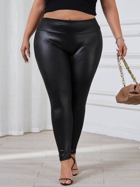 Women's Plus Size High Waist Leggings - Slimming Stretchy Comfort Wear - Buy Center US