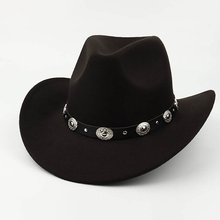 Woolen Cowboy Hat for Men & Women - Adjustable Ethnic Style Summer Accessory - Buy Center US