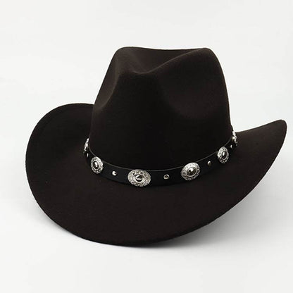 Woolen Cowboy Hat for Men & Women - Adjustable Ethnic Style Summer Accessory - Buy Center US
