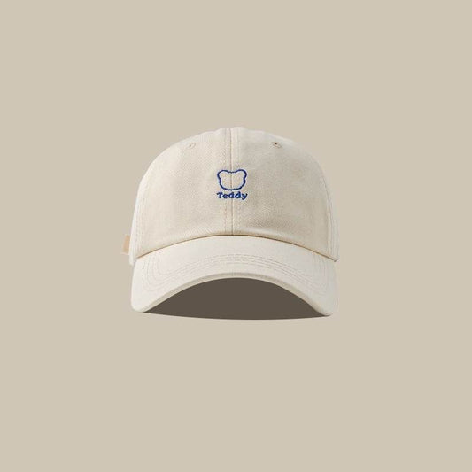 Casual Bear Embroidery Sun Hat - Breathable Adjustable Cotton Cap - Buy Center US