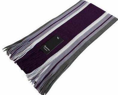 Buycenter Men's Striped Scarf - Korean Style, Medium Length, Warm - Buy Center US