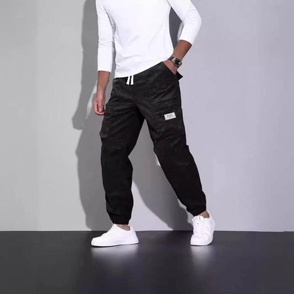 Buycenter Men's Corduroy Overalls - Loose Fit, Multi-Pocket Trousers - Buy Center US