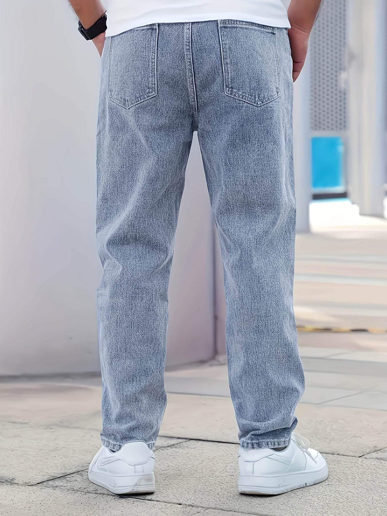 Men's Fashion Denim Jeans - Regular Fit, Cotton Blend, Street Style - Buy Center US