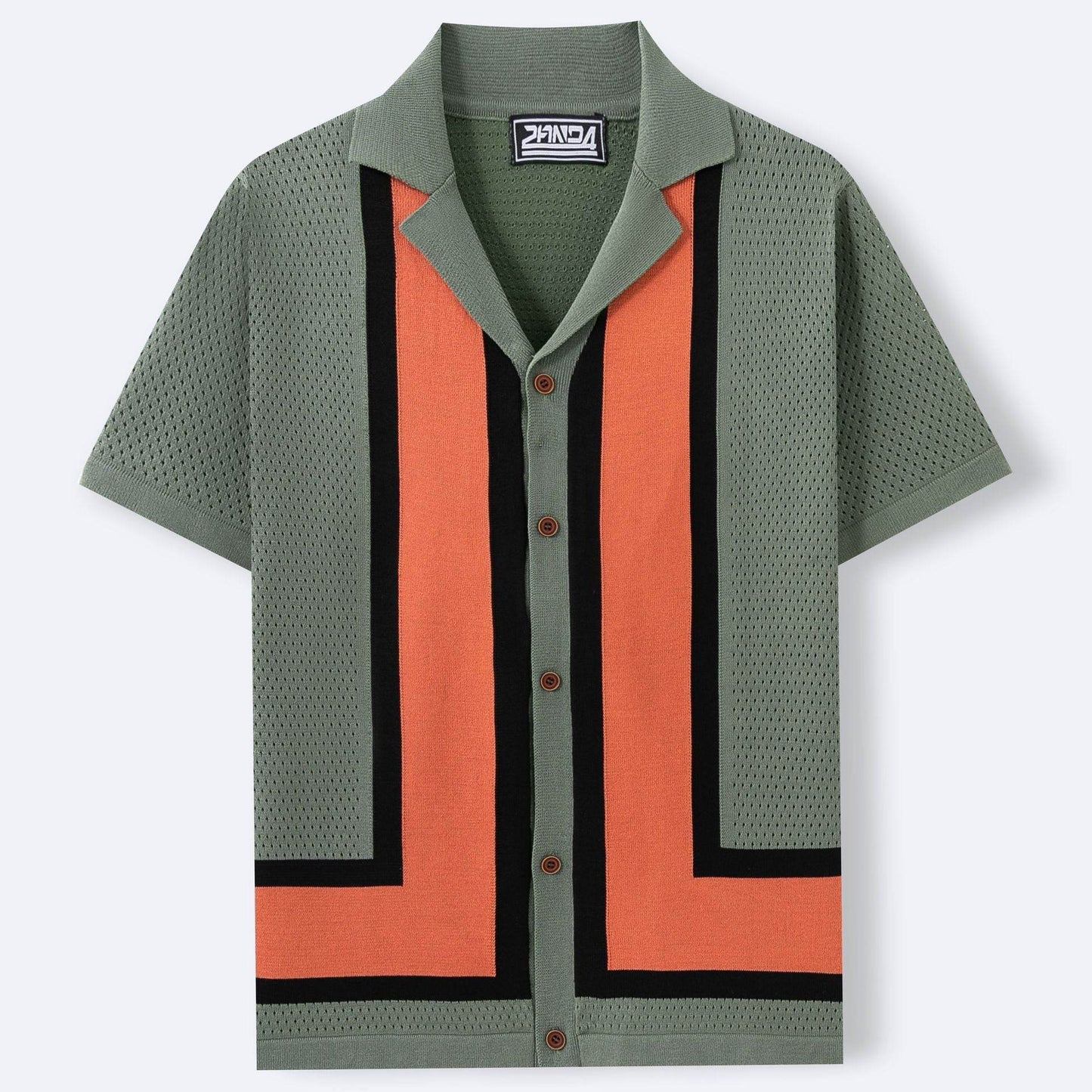 Men's Summer Striped Contrast Knitwear Top - Short Sleeve Tencel Style - Buy Center US