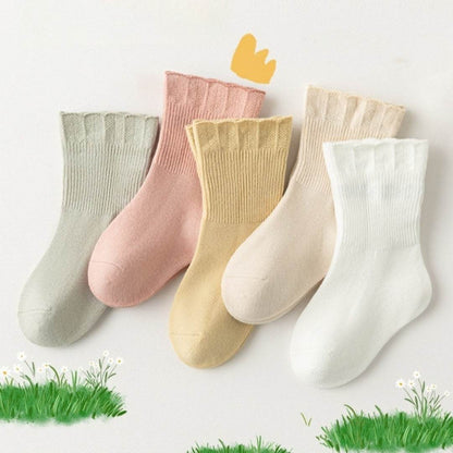 Girls' Lace Cotton Socks - Breathable Medium Calf, 3 Pairs Set - Buy Center US