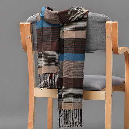 Buycenter British Plaid Cashmere Tassel Scarf for Couples & Kids - Buy Center US