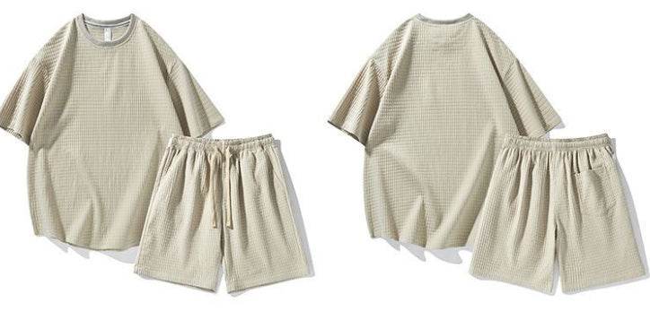 Buycenter Casual Sports Set - Loose Fit Short Sleeves & Shorts - Buy Center US