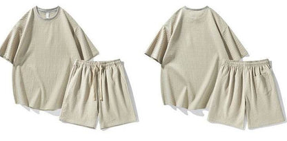 Buycenter Casual Sports Set - Loose Fit Short Sleeves & Shorts - Buy Center US