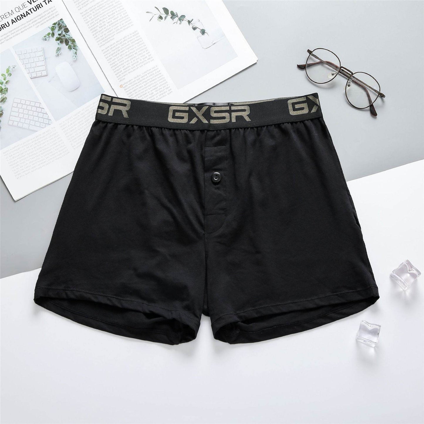 Buycenter Men's Low Waist Cotton Underwear - Breathable Boxer Shorts - Buy Center US