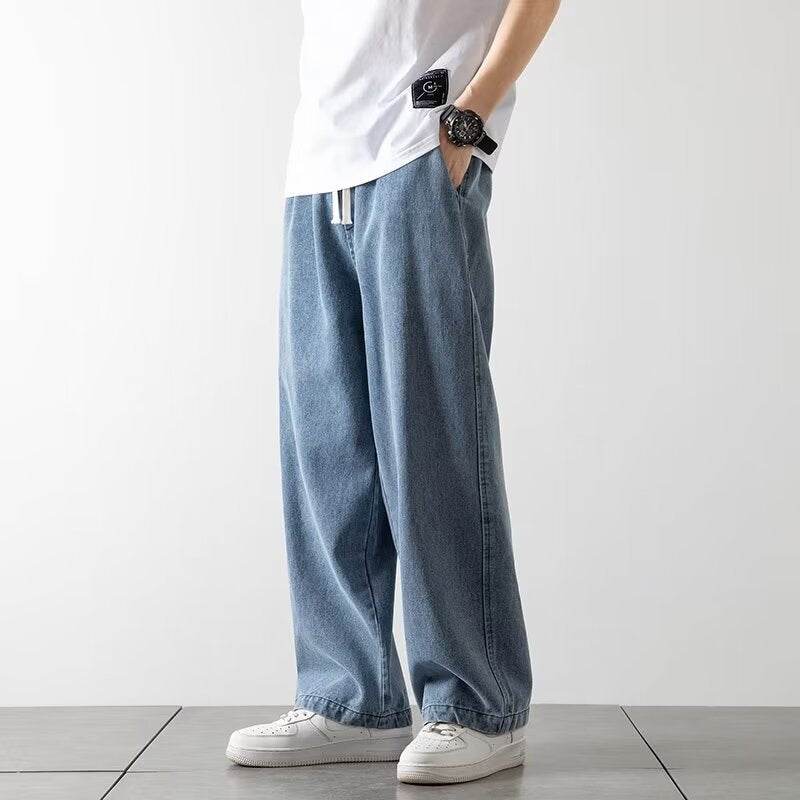 Buycenter Men's Straight Jeans - Loose Wide Leg Pants for Spring & Summer - Buy Center US