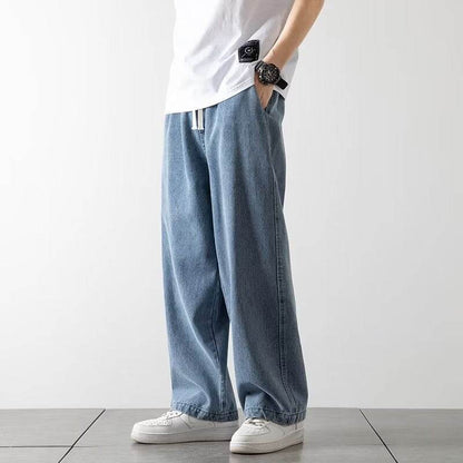 Buycenter Men's Straight Jeans - Loose Wide Leg Pants for Spring & Summer - Buy Center US