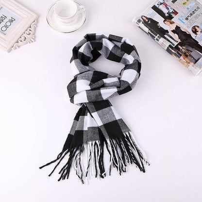 Buycenter Men's Fashion Plaid Faux Cashmere Scarf - Warm & Stylish - Buy Center US