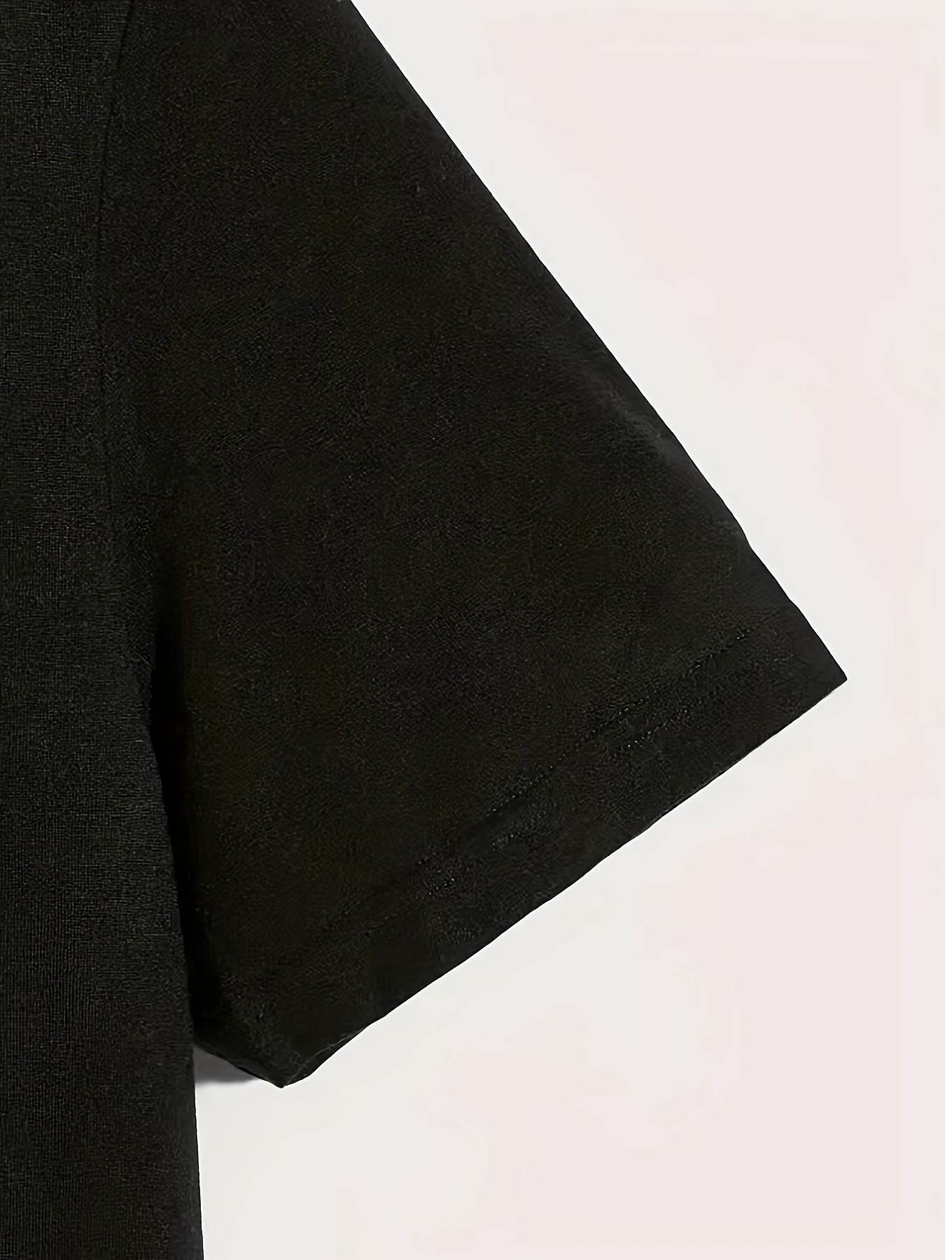 Women's Short Sleeved Printed Shirt - Stylish Black, Sizes S-2XL - Buy Center US