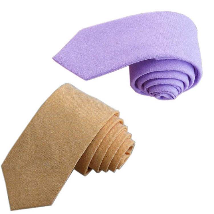 Buycenter 6cm Men's Casual Solid Color Cotton and Linen Bow Tie - Buy Center US