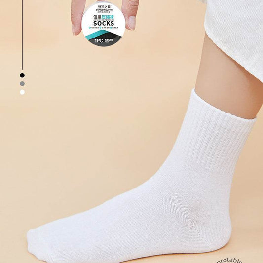 Buycenter Disposable Compression Socks - Mid-Calf, Sweat-Absorbing & Deodorant - Buy Center US