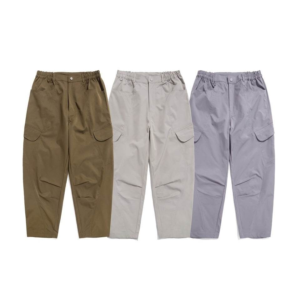 Buycenter Men's Leisure Cargo Trousers - Chemical Fiber Blend, Straight Fit - Buy Center US