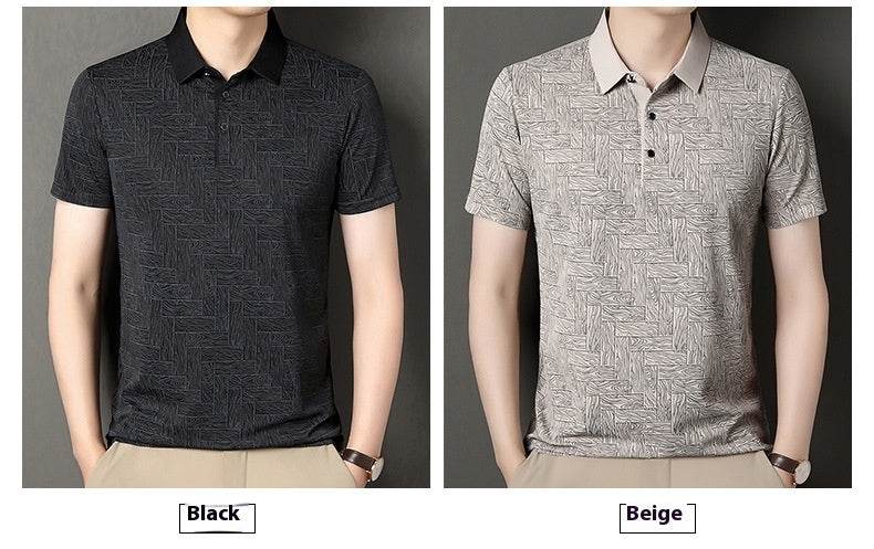 Buycenter Men's Ice Silk Casual Short Sleeve - Stylish & Versatile Fashion - Buy Center US