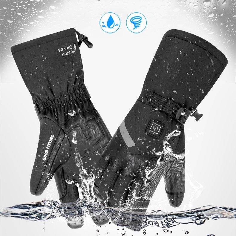 Buycenter Sheepskin Electric Heating Gloves - Smart Touch for Skiing - Buy Center US