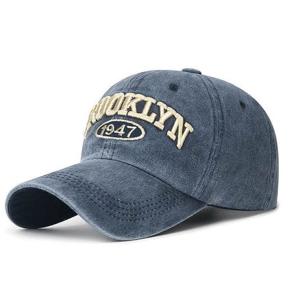 Retro Washed Cotton Cap - Men's Sun Protection & Breathable Style - Buy Center US