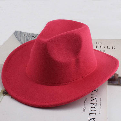 Woolen Cowboy Hat for Men & Women - Adjustable Ethnic Style Summer Accessory - Buy Center US