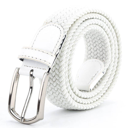 Buycenter Men's Casual Stretch Woven Leather Belt - Bohemian Style, Various Colors - Buy Center US