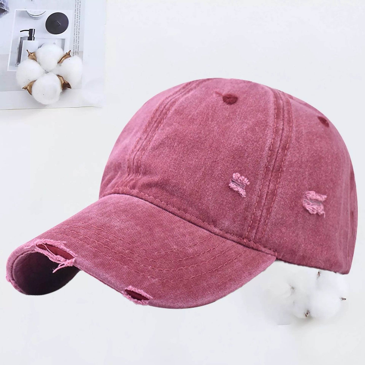 Adjustable Washed Baseball Cap - Embroidered & Printed for All Seasons - Buy Center US