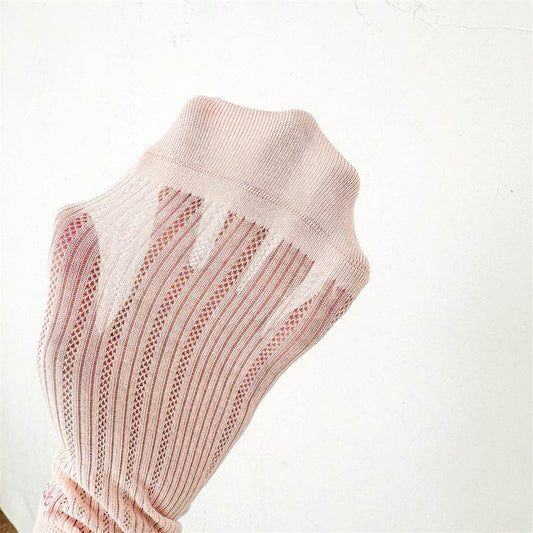 Bow Embroidered Short Socks - Cotton, Stylish for All Seasons - Buy Center US