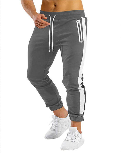 Men's Trendy Fitness Sports Trousers - Side Contrast Velcro Design - Buy Center US