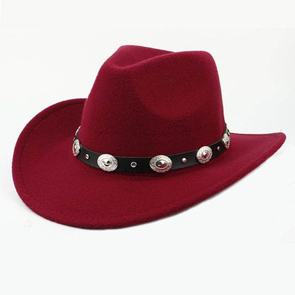 Woolen Cowboy Hat for Men & Women - Adjustable Ethnic Style Summer Accessory - Buy Center US
