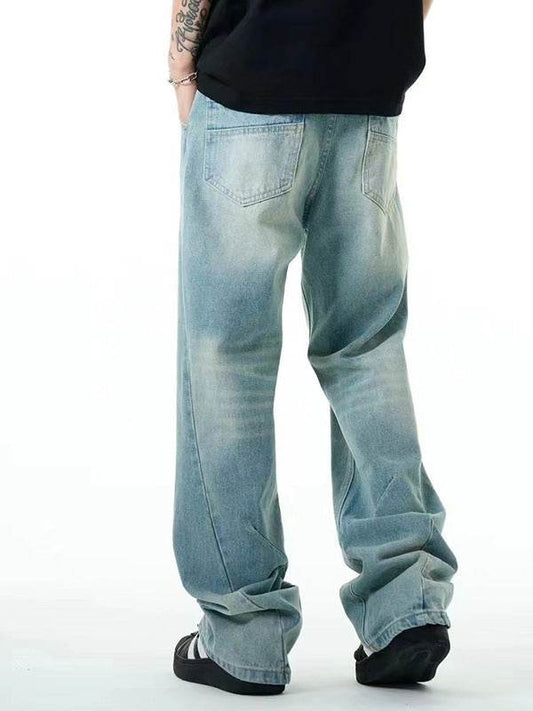 Buycenter Distressed Casual Jeans - Straight Loose Fit for All Seasons - Buy Center US