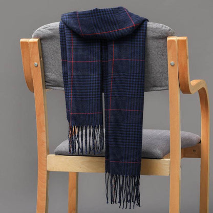 Buycenter British Plaid Cashmere Tassel Scarf for Couples & Kids - Buy Center US