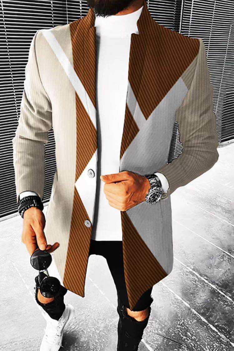 Buycenter Men's Woolen Coat - Stylish European & American Patterns - Buy Center US