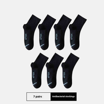 Buycenter Men's Thin Sport Socks - 7 Pairs, Breathable and Antibacterial - Buy Center US