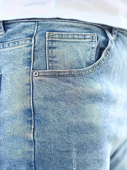 Men's Slim Fit Stretch Denim Jeans - Comfortable & Durable All-Season Wear - Buy Center US