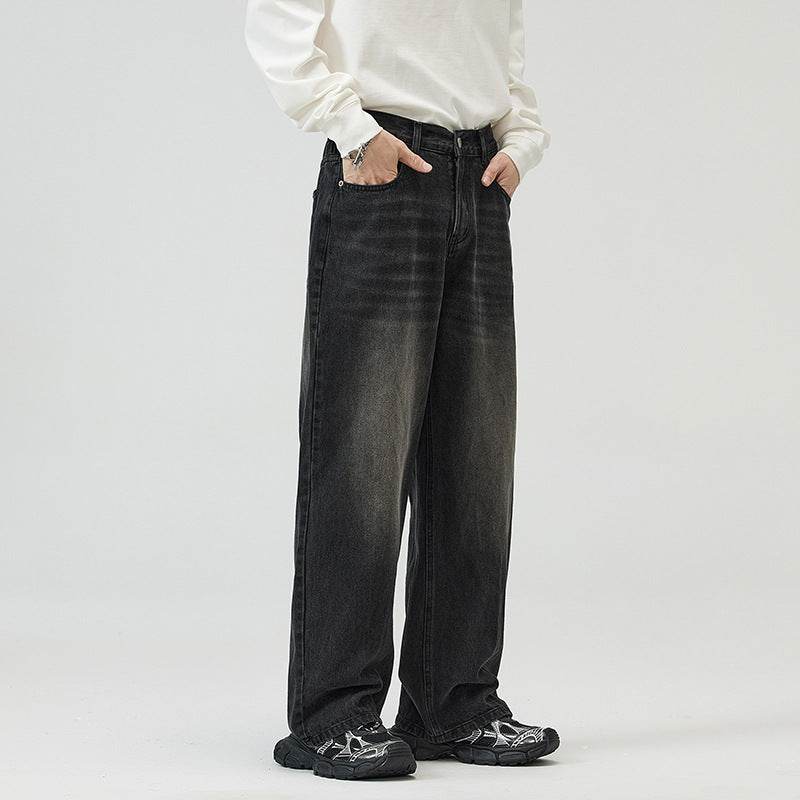 Buycenter Vintage Wide-Leg Pants for Men and Women - Washed-Out Style - Buy Center US
