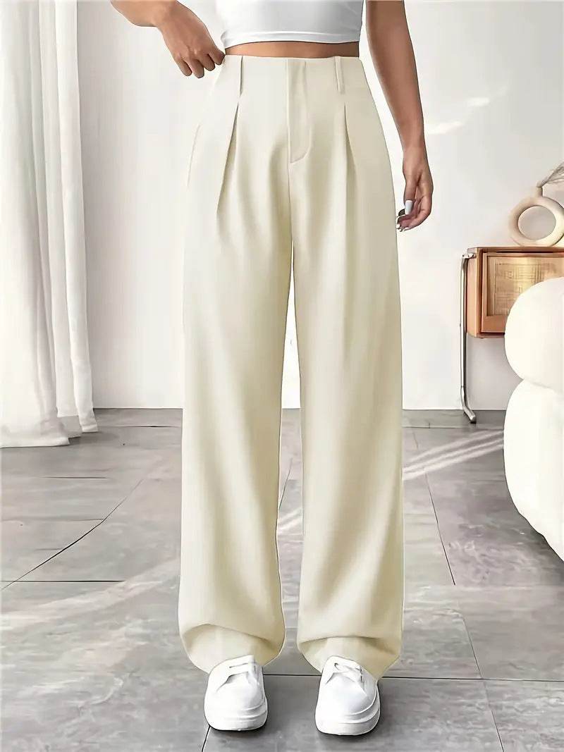 High Waist Wide Leg Leisure Suit Pants for Women - Versatile Autumn & Winter Styles - Buy Center US