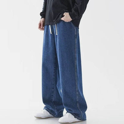 Buycenter Men's Straight Jeans - Loose Wide Leg Pants for Spring & Summer - Buy Center US